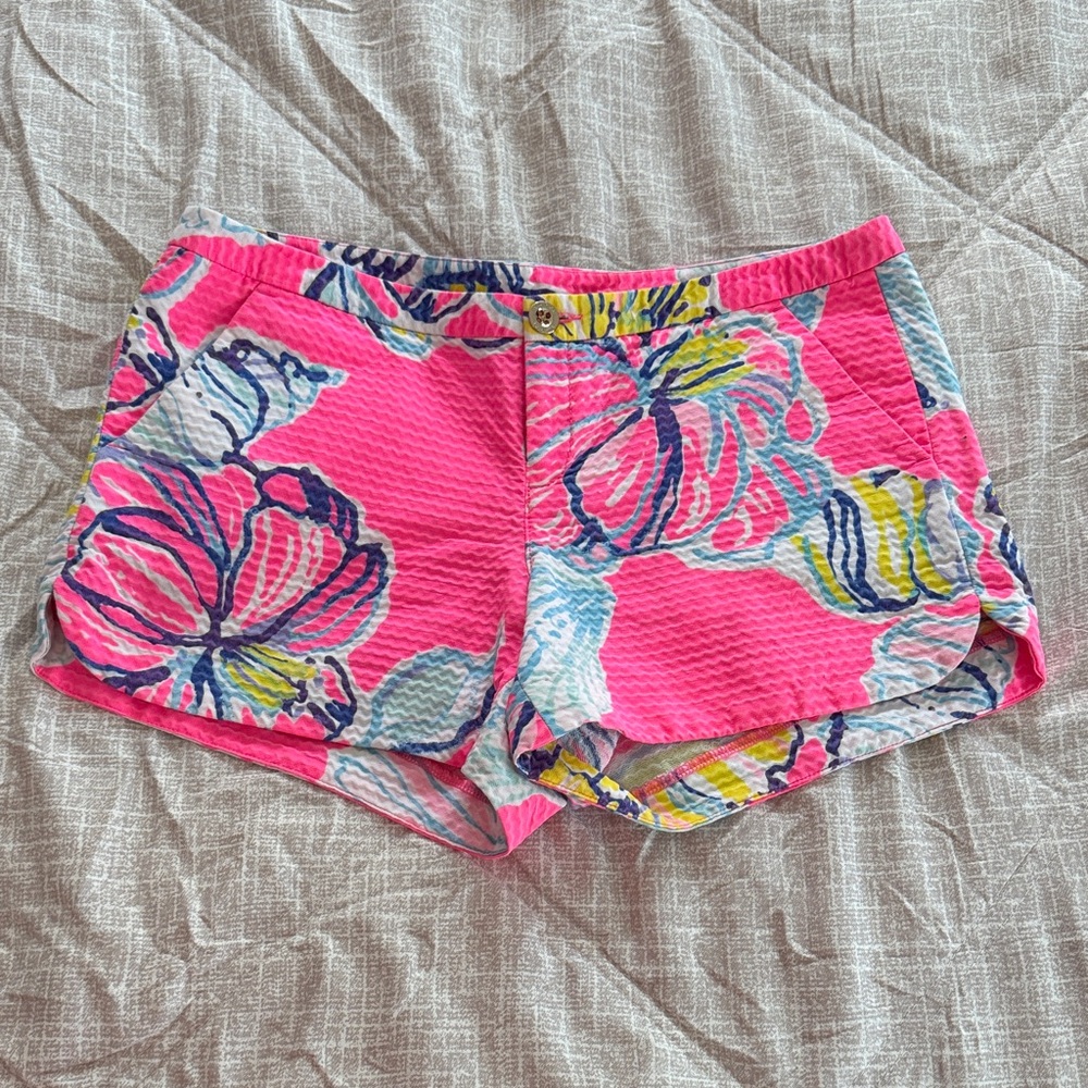 Lilly Pulitzer Pink Floral High Waist Shorts